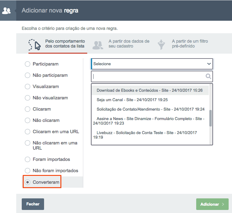 Segmentar o público tendo como base os formulários preenchidos.