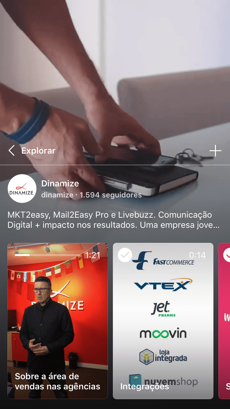 utilizar o igtv