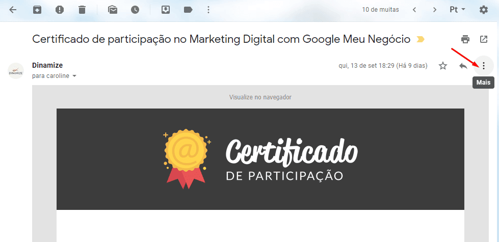 configurações de Email Marketing