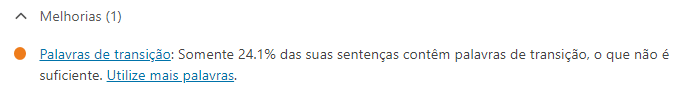 Usar palavras de transição ajuda a otimizar o texto para SEO