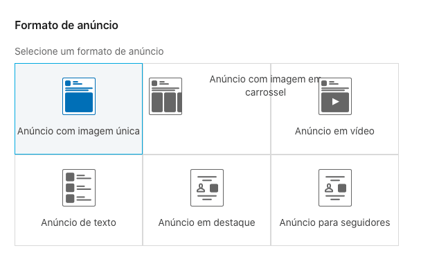 formatos de anuncios do linkedin ads