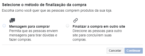 finalizar a compra instagram shopping