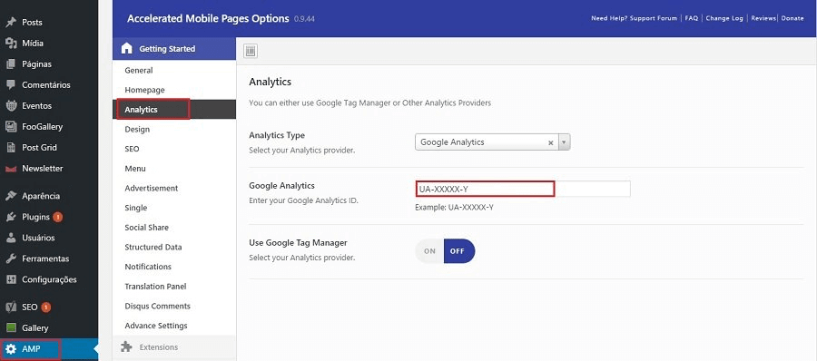 habilitar google analytics