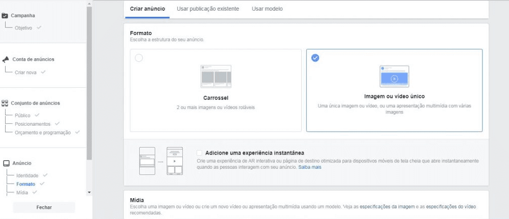 facebook ads - anuncio