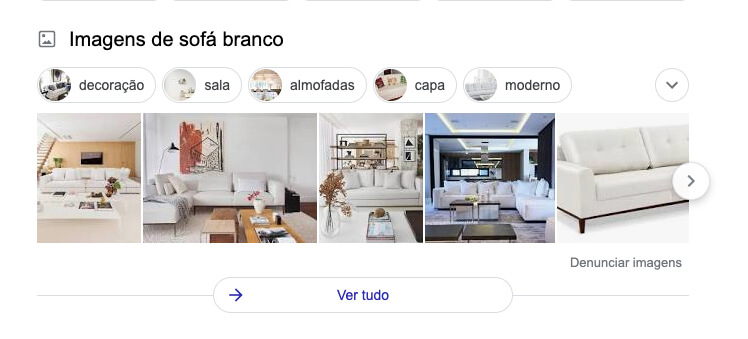 Recursos da SERP: Google Imagens