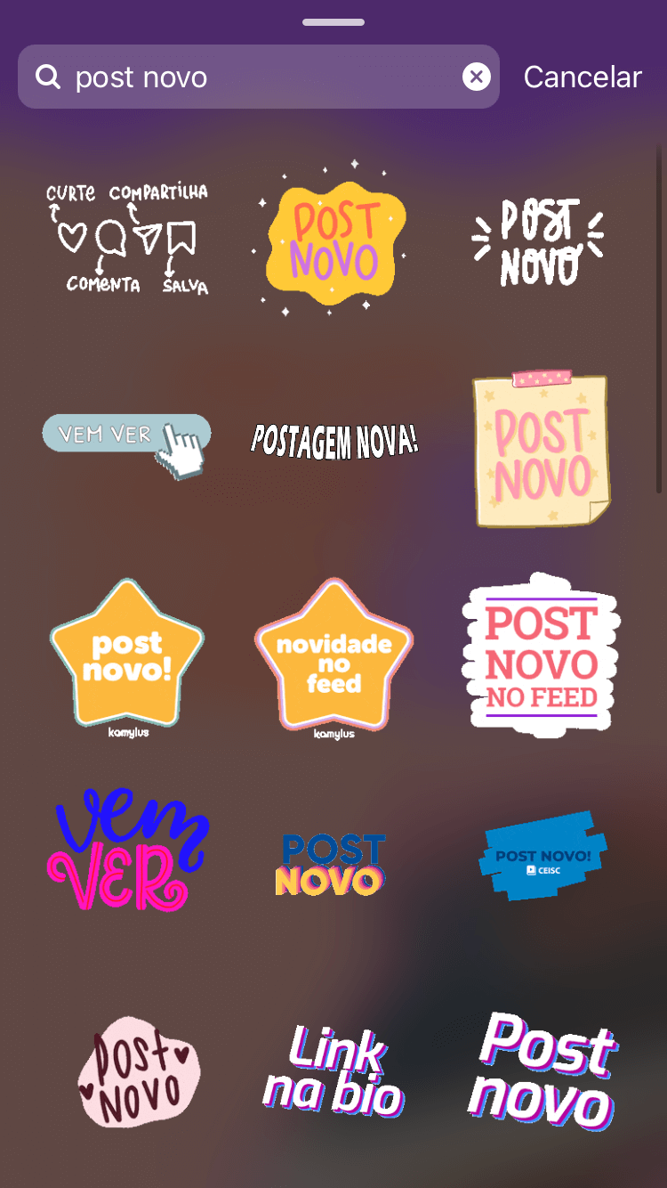 Como usar stickers nos Stories