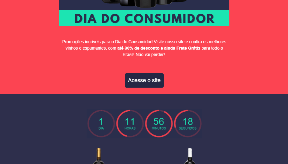 email personalizado com contador regressivo