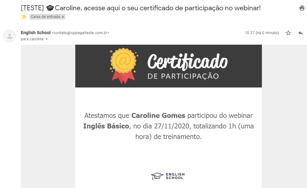 certificado webinar