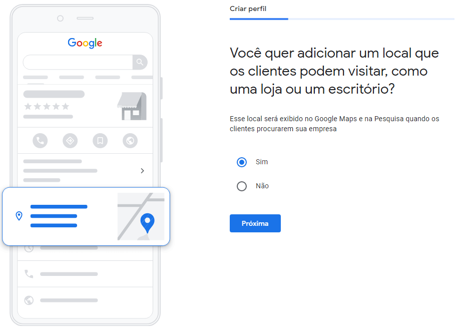 google meu negócio endereço