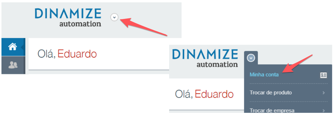 Acesso a área Minha conta pela plataforma