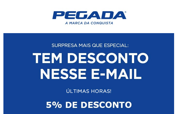 email de boas-vindas Calçados Pegada